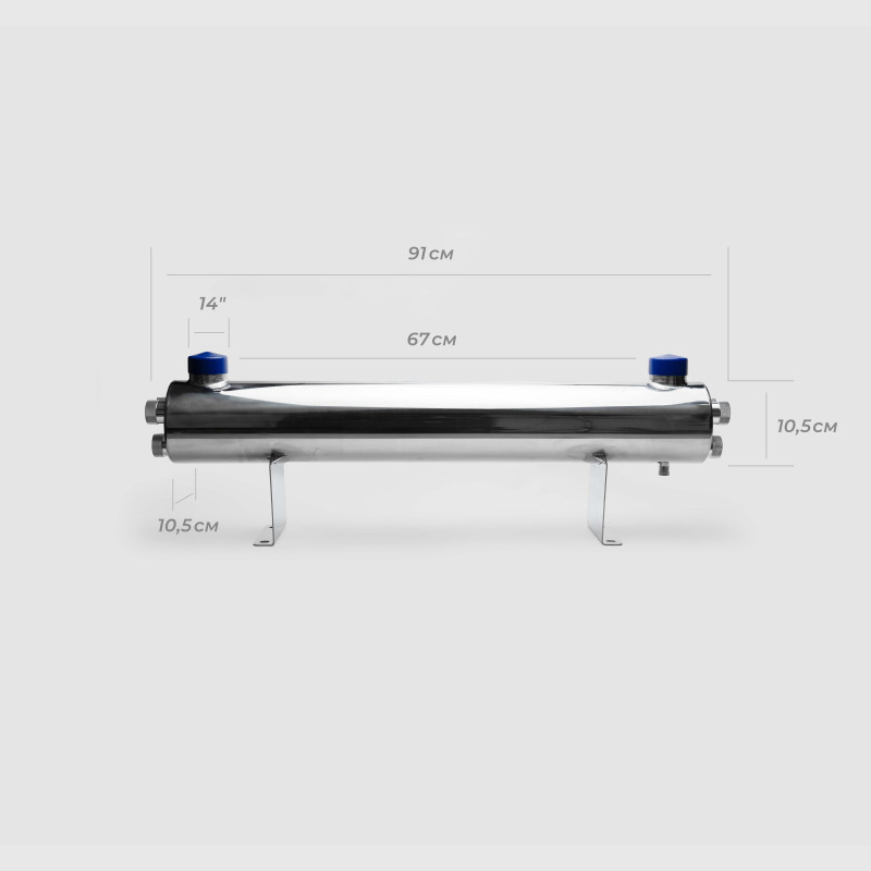 СИСТЕМА УЛЬТРАФИОЛЕТОВОГО ОБЕЗЗАРАЖИВАНИЯ AQUARUM UV-15, 195W, 15 M3/H, 2"