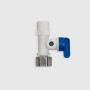 Врізка пластикова 1/2"-14"-1/2" з краном